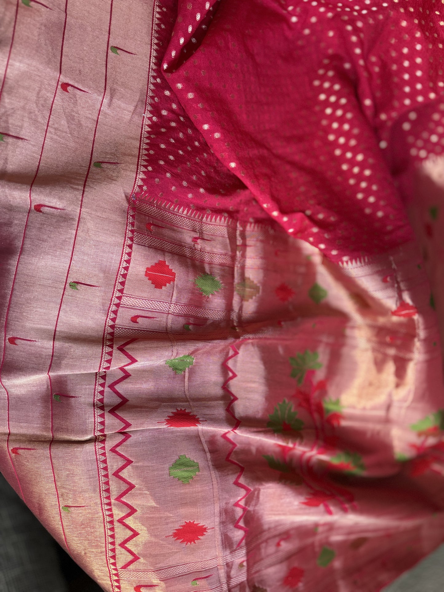 Semi Georgette Saree in Red
