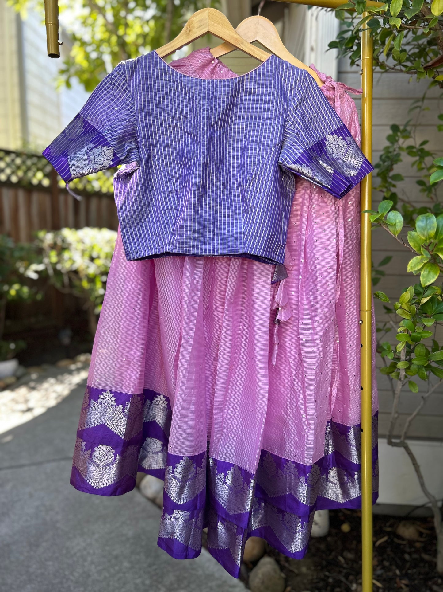 Pink Lehanga with Croptop