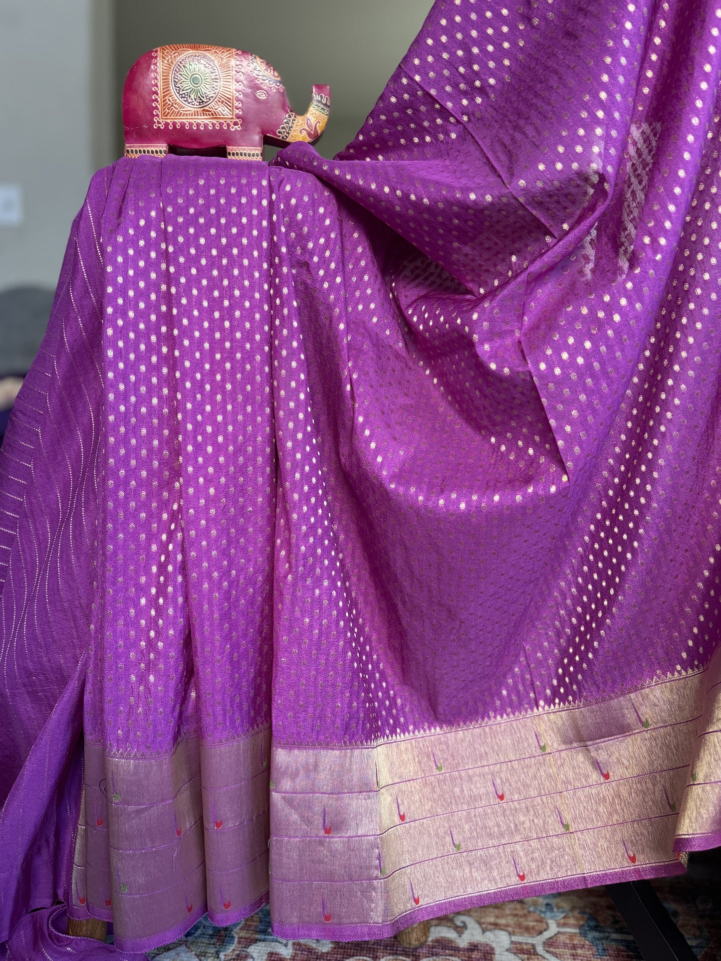 Semi Georgette Saree in Lavender