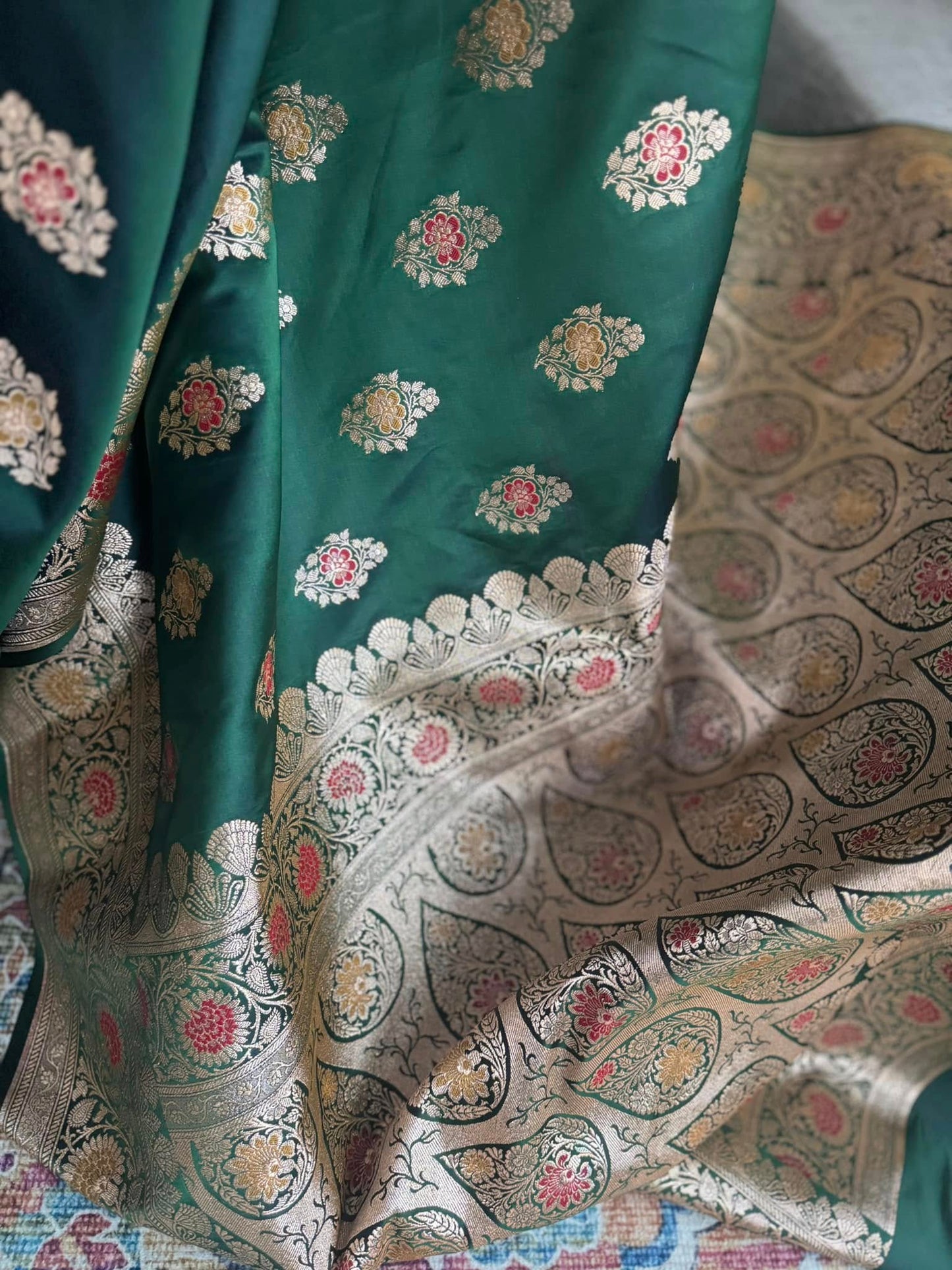 Pure Banarasi Saree in Green