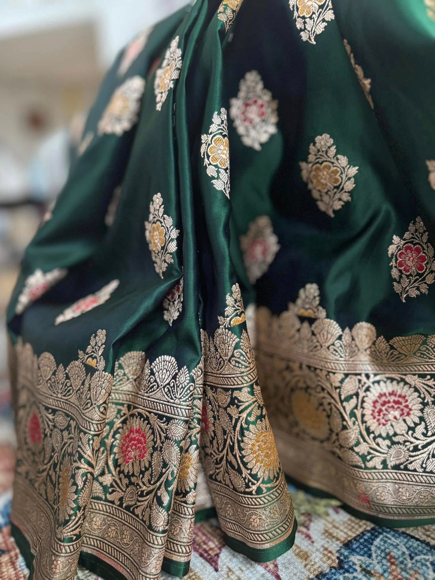 Pure Banarasi Saree in Green