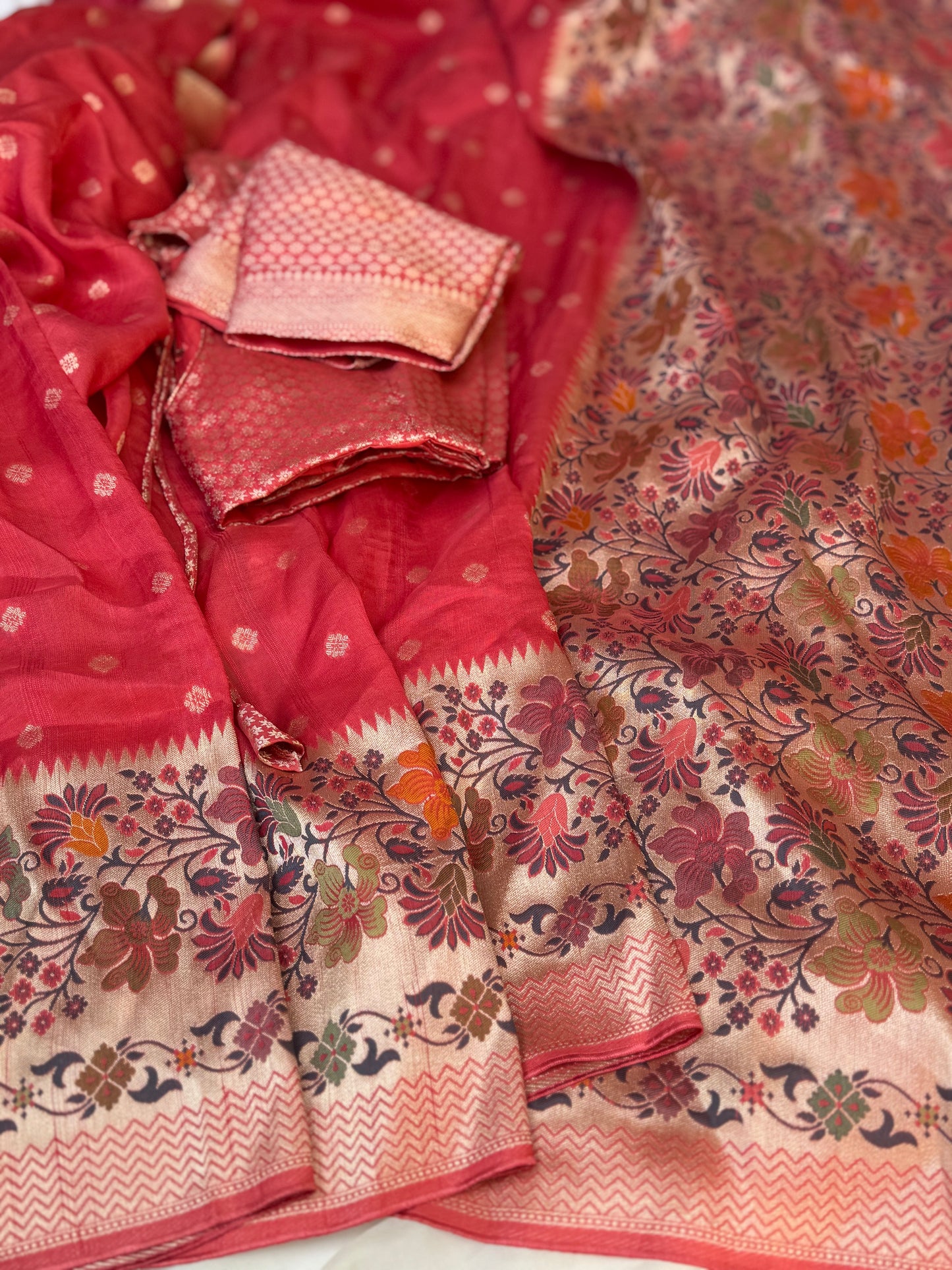 Tussar Georgette Saree (Pre-Stitched Saree)