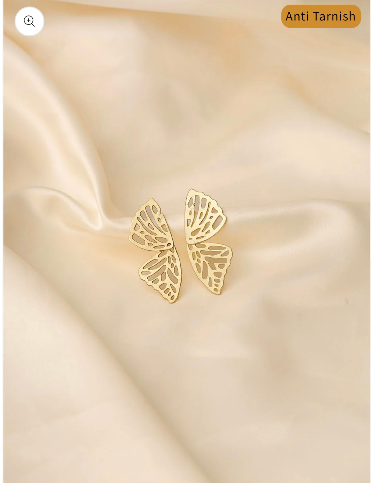 Butterfly Earrings in Brass