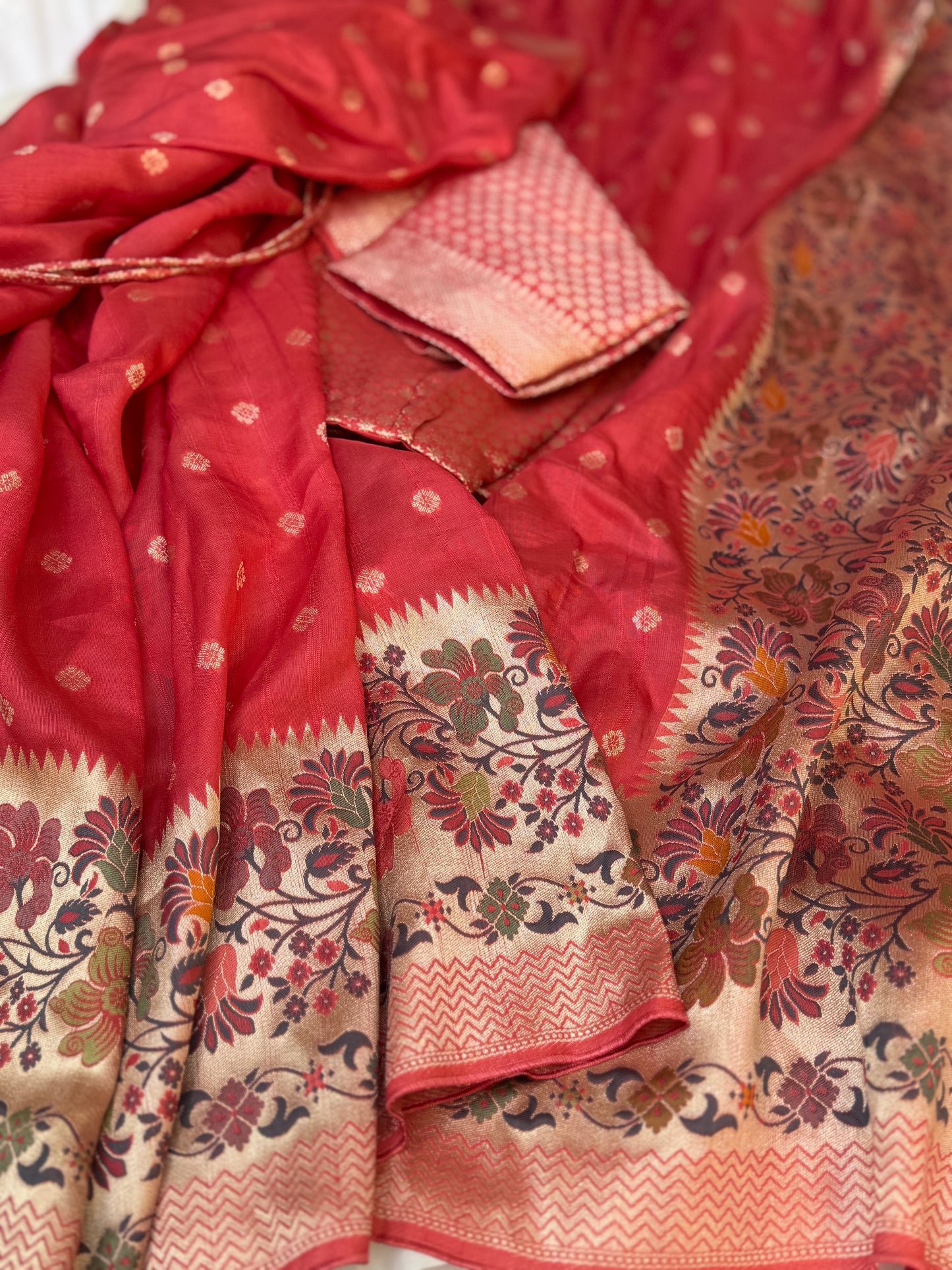 Tussar Georgette Saree (Pre-Stitched Saree)