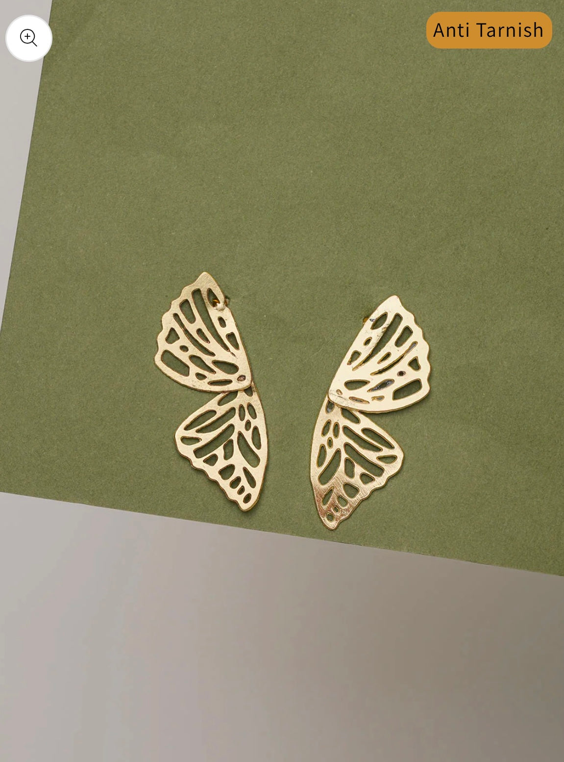 Butterfly Earrings in Brass