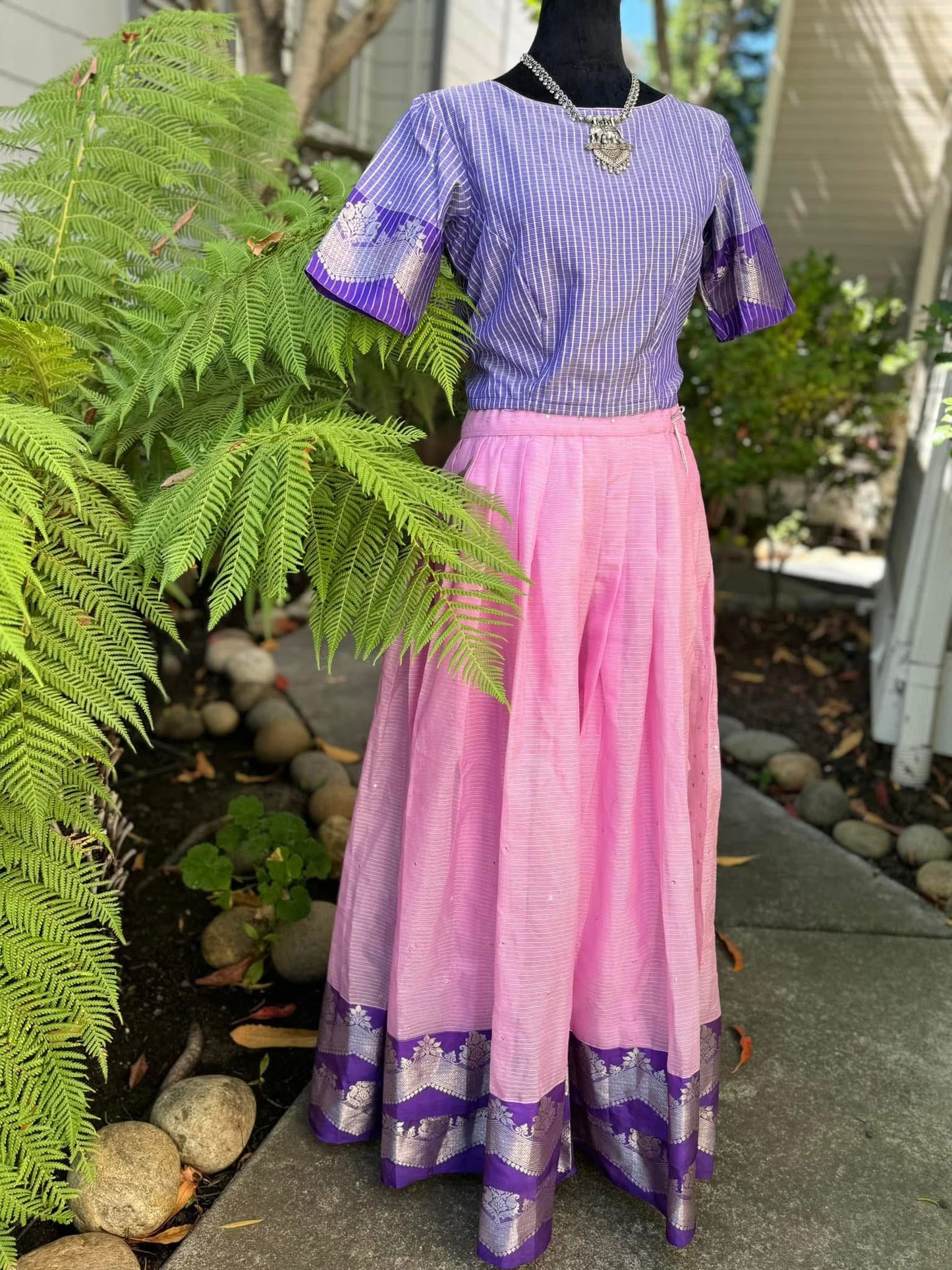 Pink Lehanga with Croptop