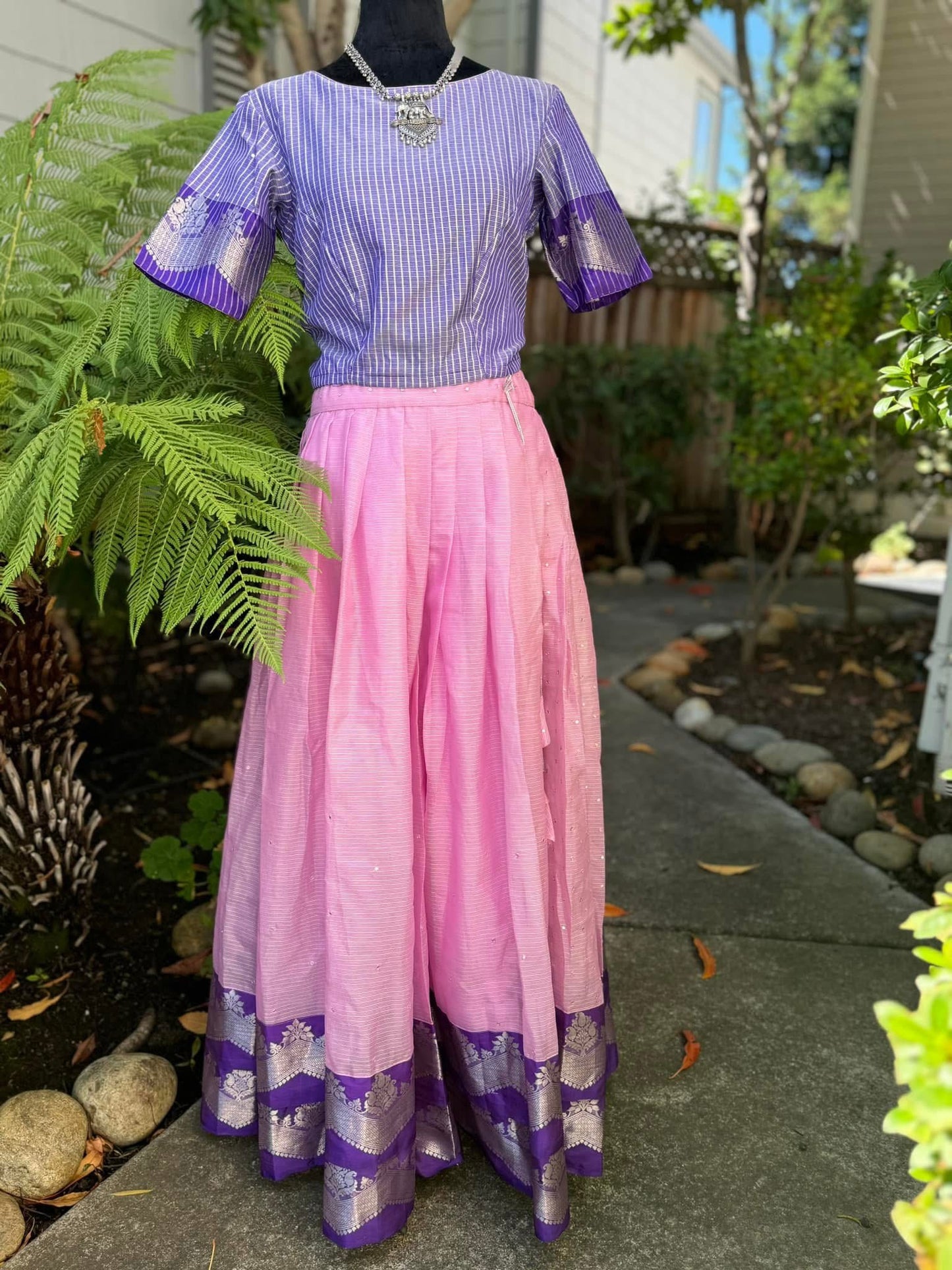 Pink Lehanga with Croptop