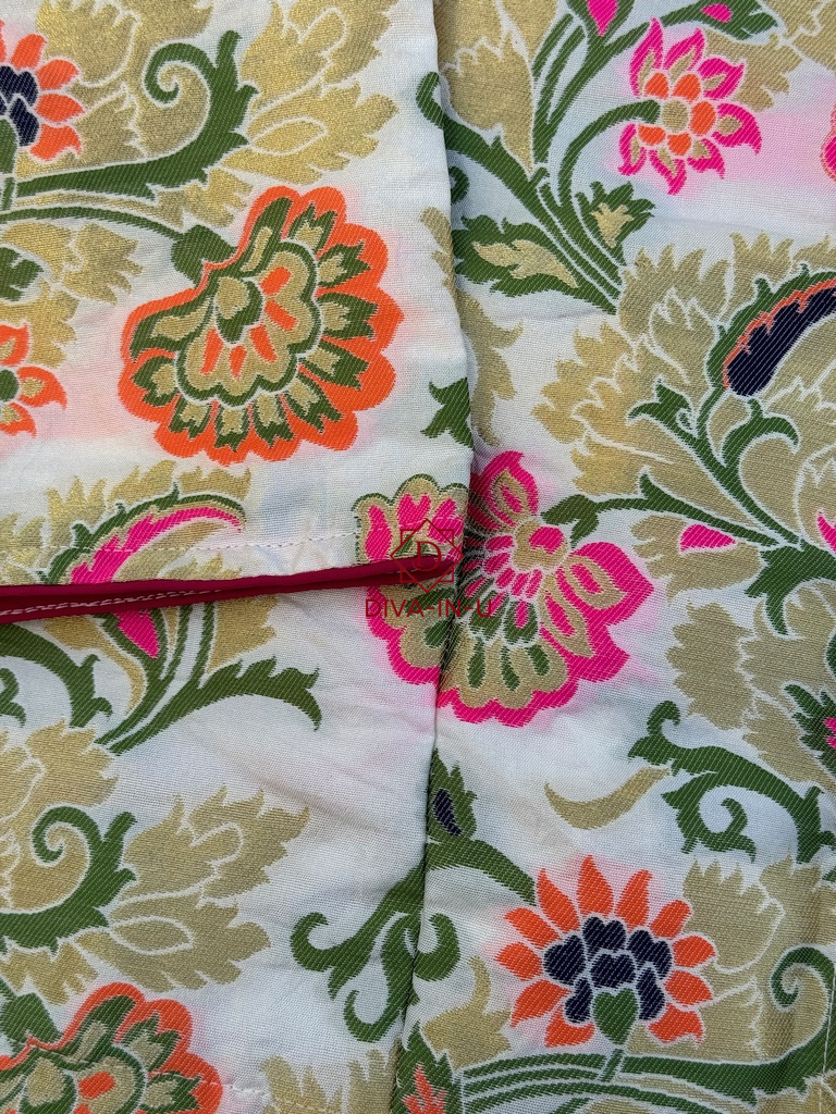 White Banarasi brocade blouse