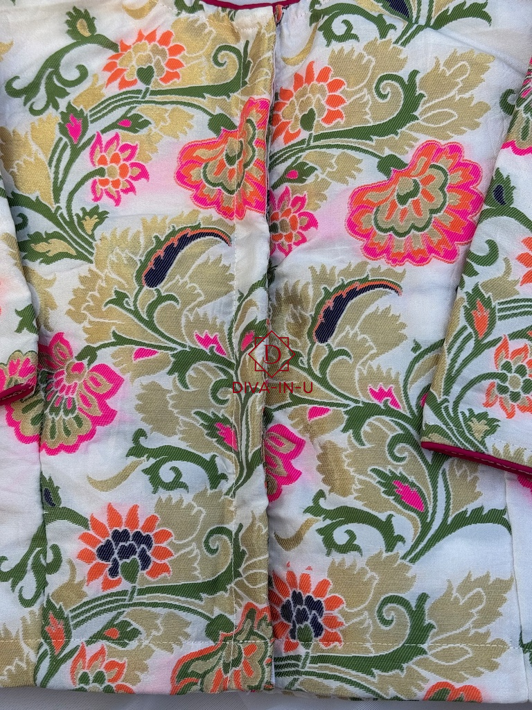 White Banarasi brocade blouse