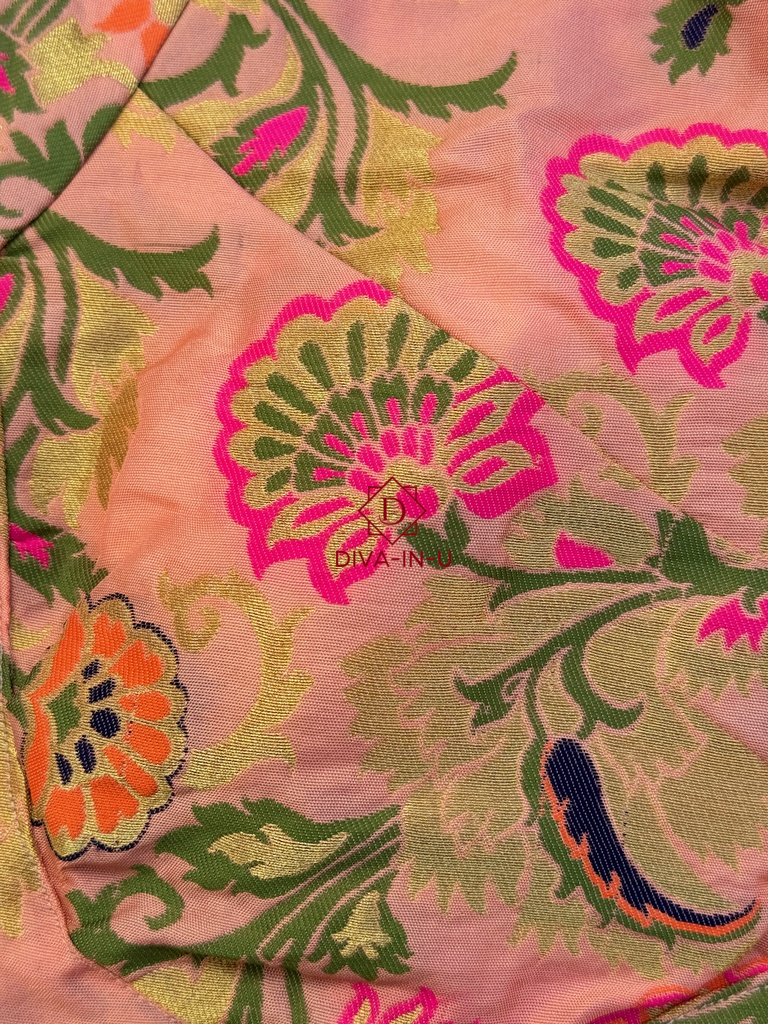 Peach Banarasi brocade brocade Designer Blouse