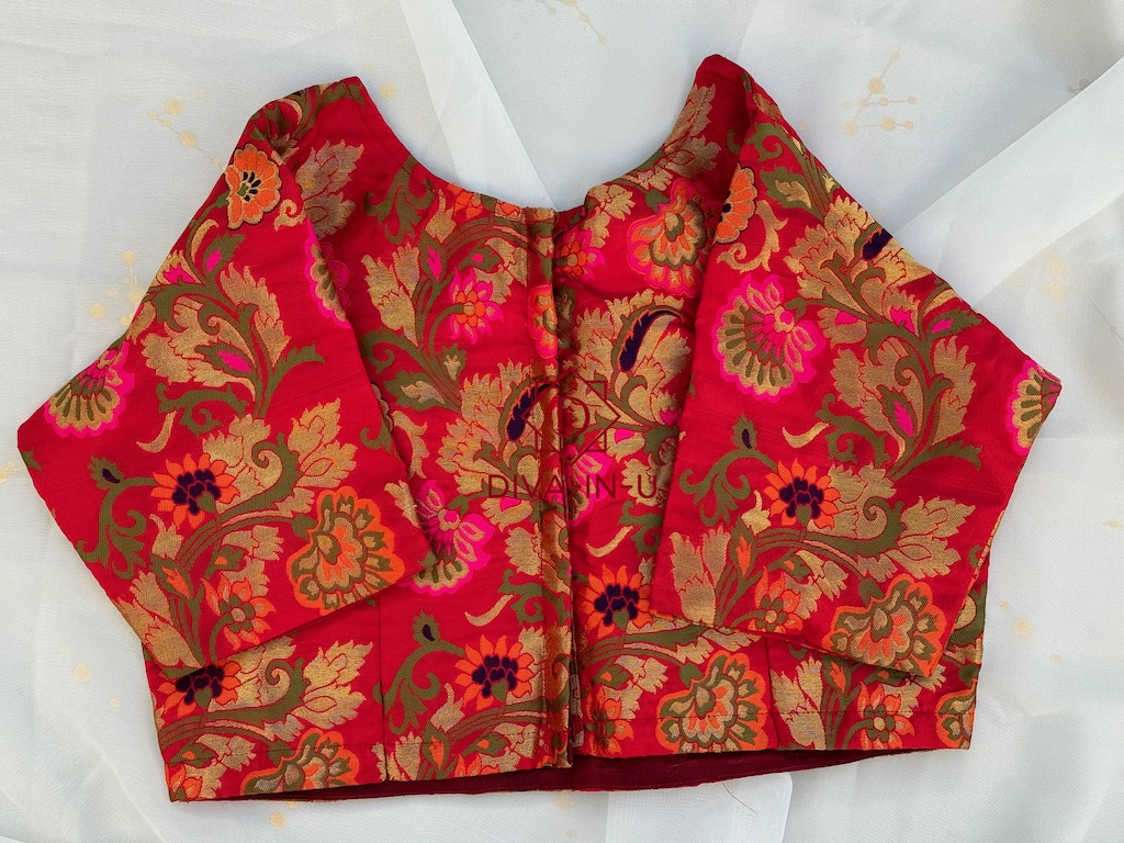 PInk Banarasi brocade blouse
