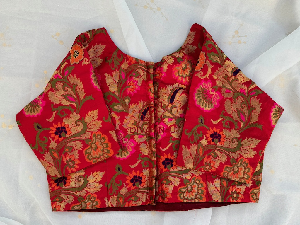 PInk Banarasi brocade blouse