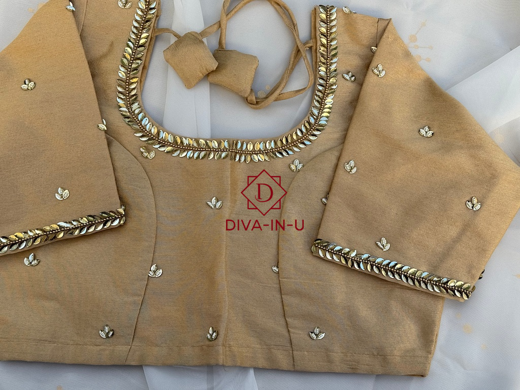 Golden AARI/Maggam Work Blouse