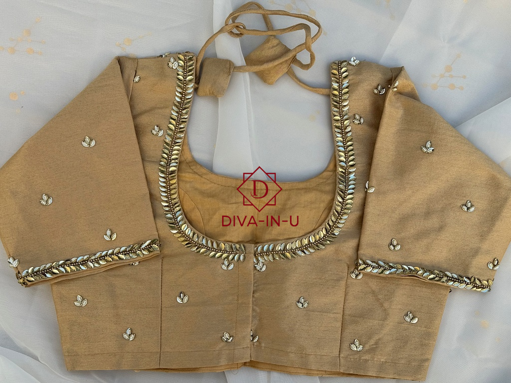 Golden AARI/Maggam Work Blouse