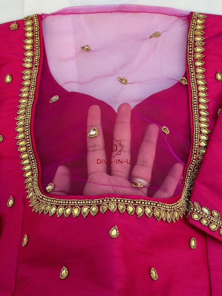Rani Pink AARI/Maggam work blouse