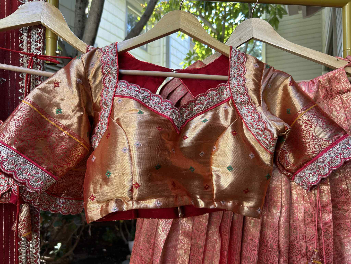 Dharmavaram Pattu Lehanga in Peach