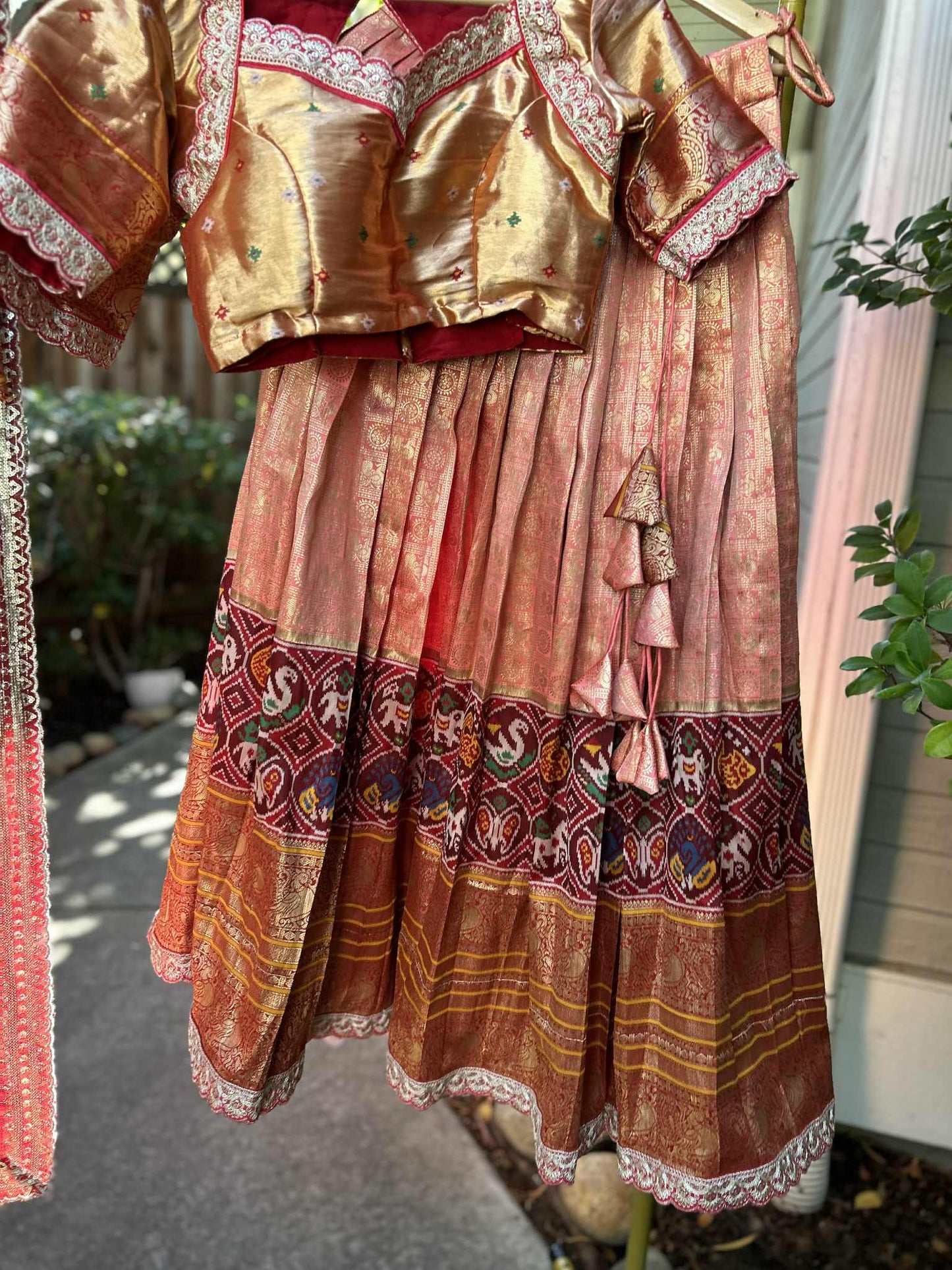 Dharmavaram Pattu Lehanga in Peach