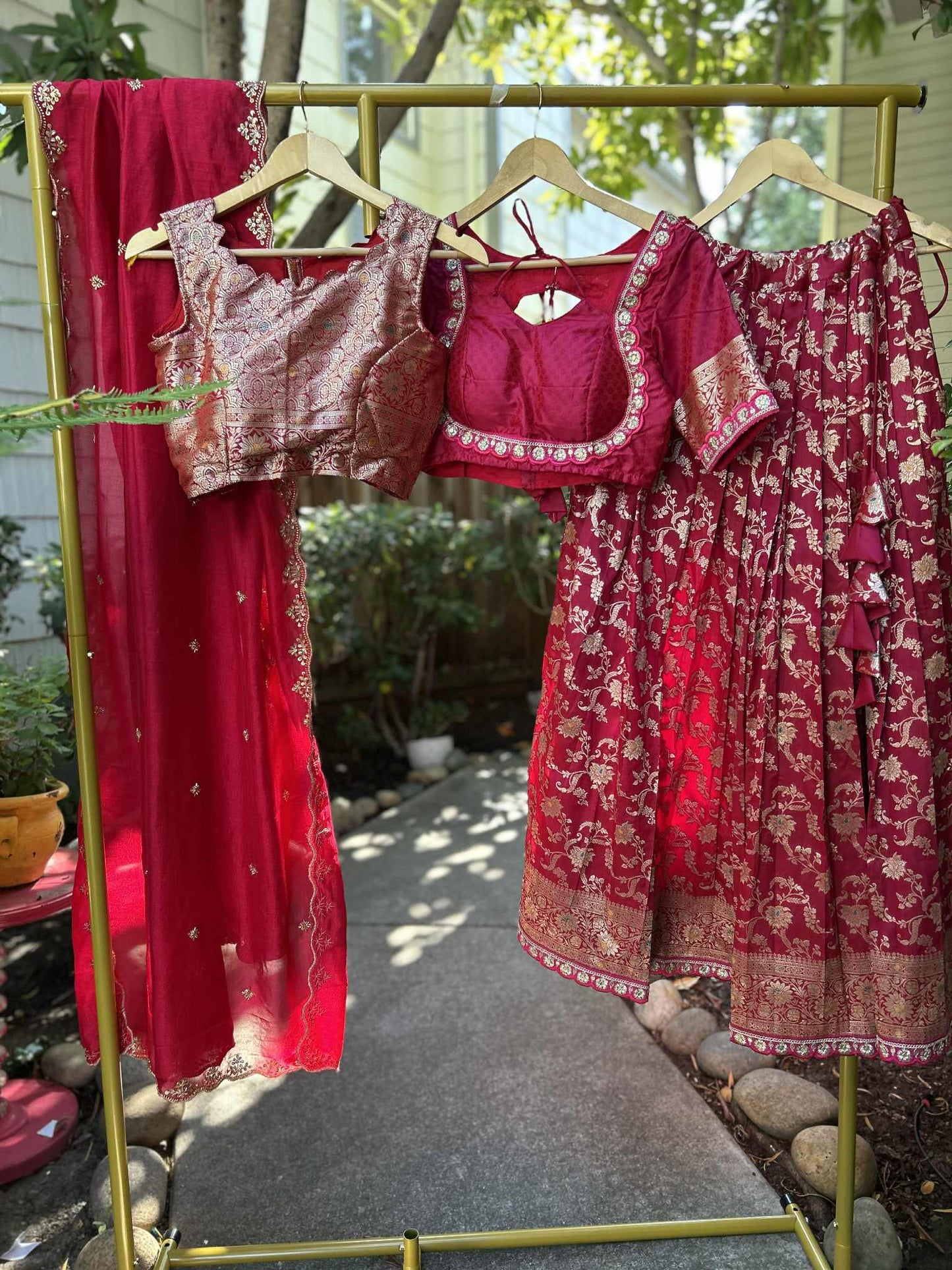 Rani Pink Banarasi Lehanga