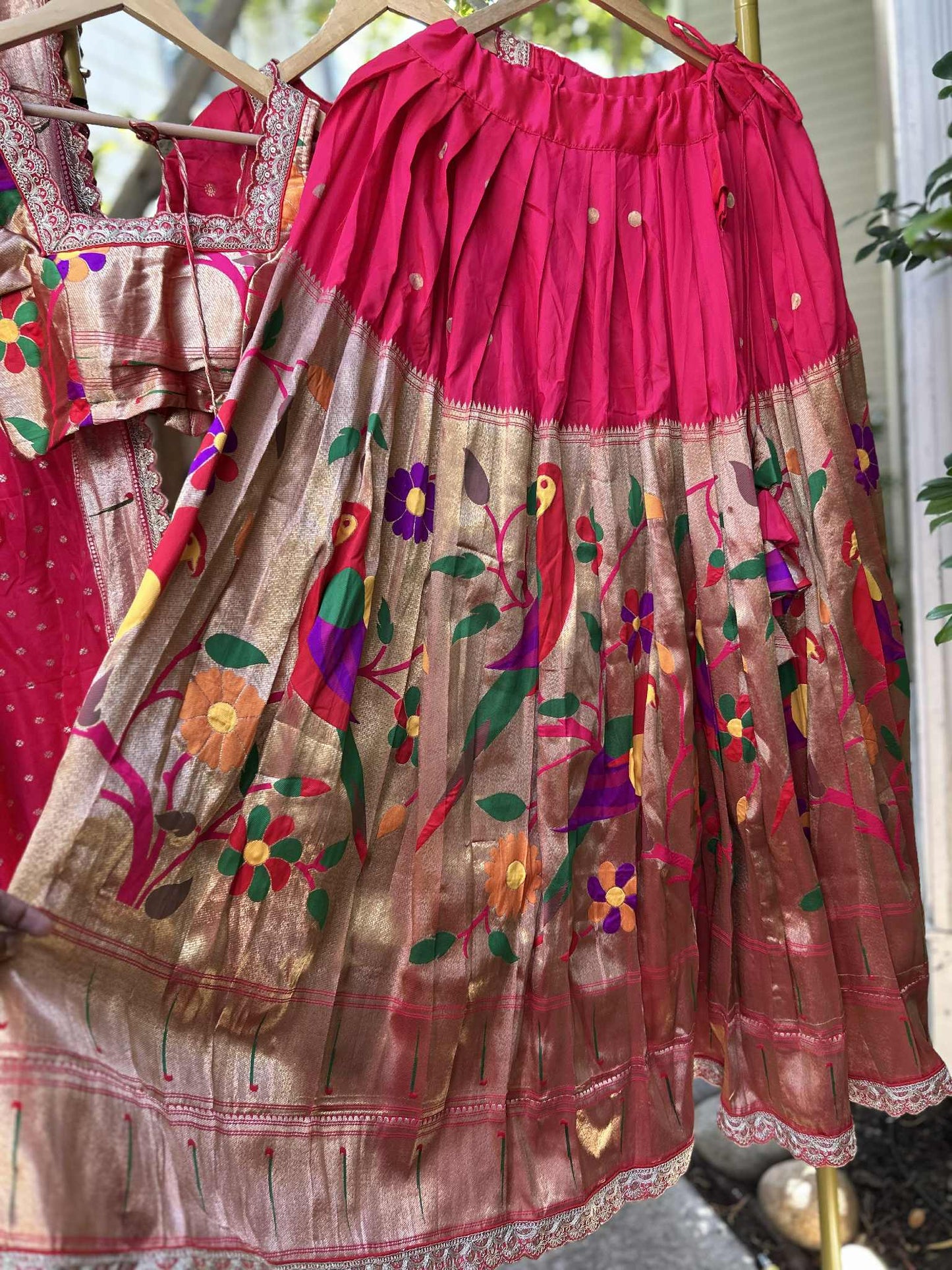 Pink Paitani Lehanga with Stitched blouses.