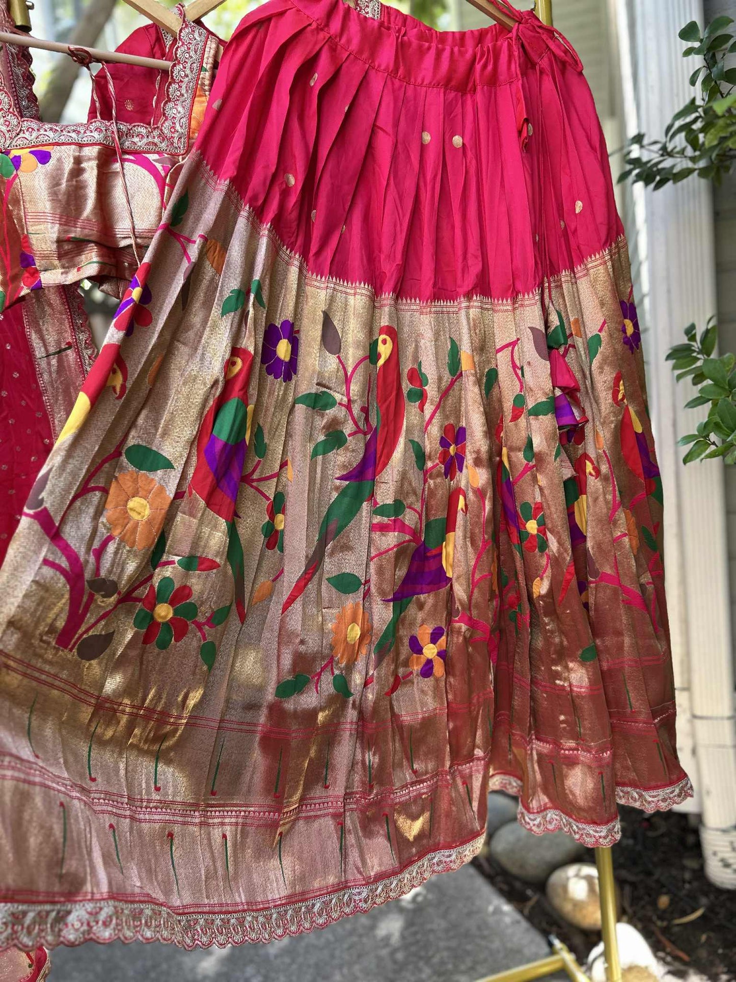 Pink Paitani Lehanga with Stitched blouses.