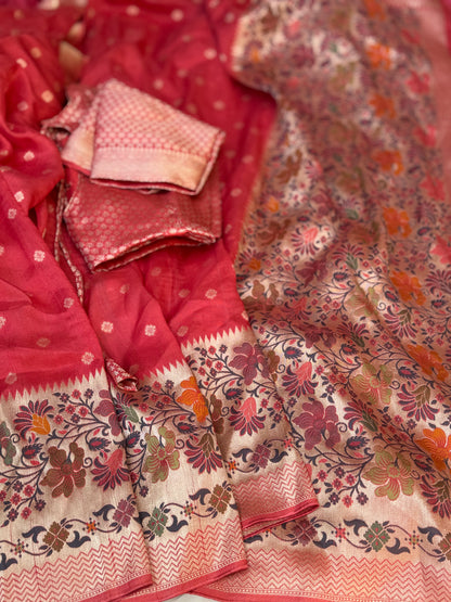 Tussar Georgette Saree (Pre-Stitched Saree)