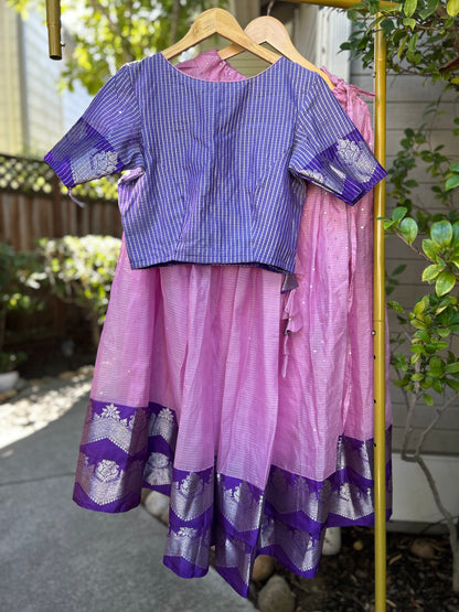 Pink Lehanga with Croptop
