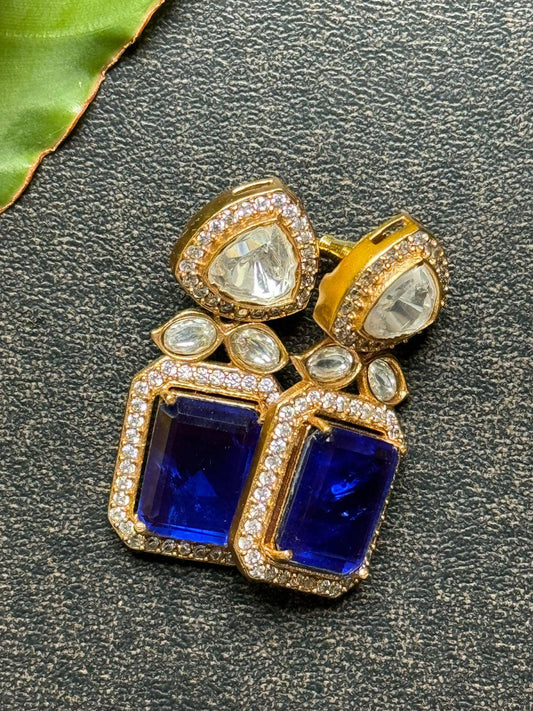 Elegant Sapphire Statement Earrings