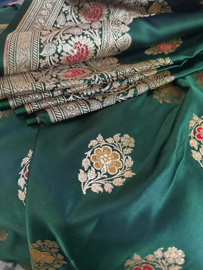 Pure Banarasi Saree in Green
