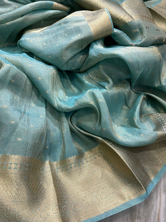Tissue Saree in Blue