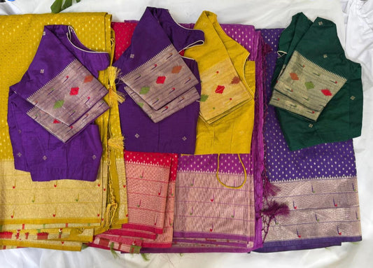 Semi Georgette Saree in Purple