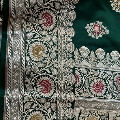 Pure Banarasi Saree in Green