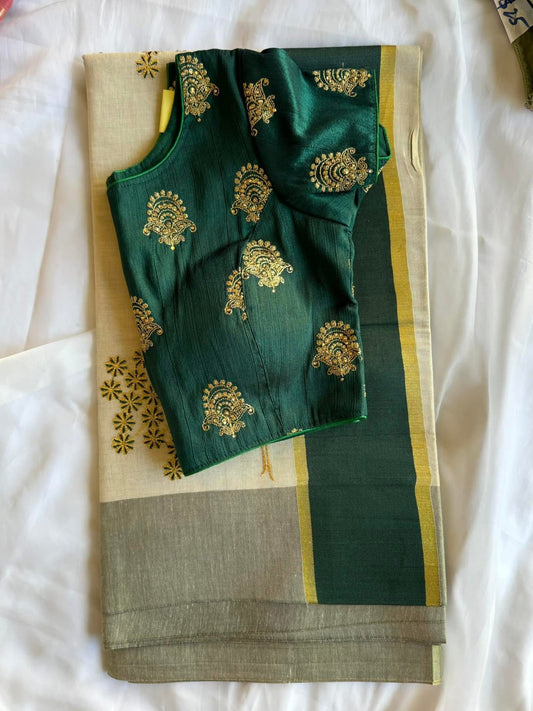 Kerala Cotton Onum Saree