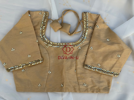 Golden AARI/Maggam Work Blouse