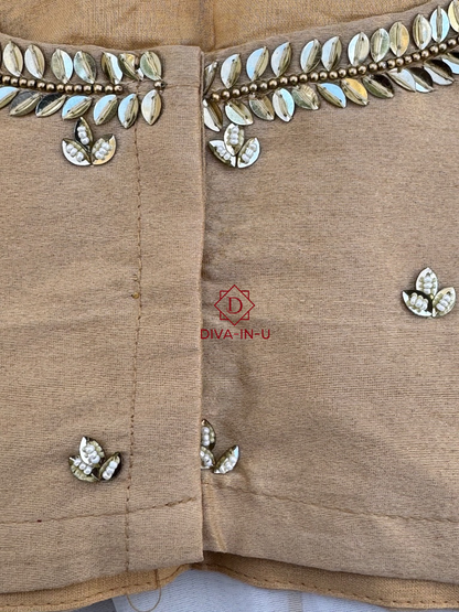 Golden AARI/Maggam Work Blouse