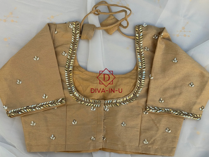Golden AARI/Maggam Work Blouse