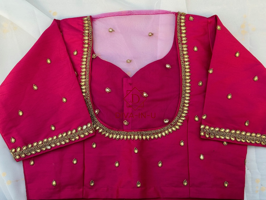 Rani Pink AARI/Maggam work blouse