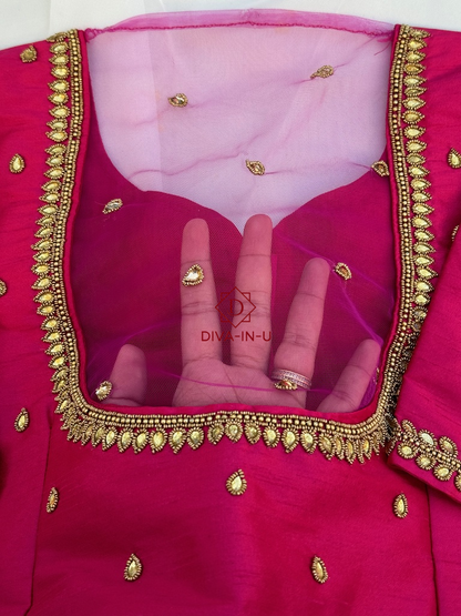 Rani Pink AARI/Maggam work blouse