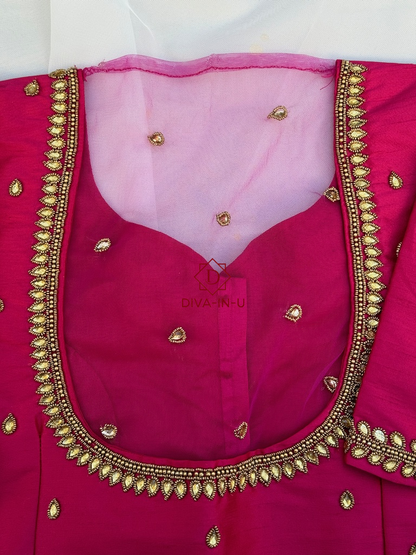 Rani Pink AARI/Maggam work blouse