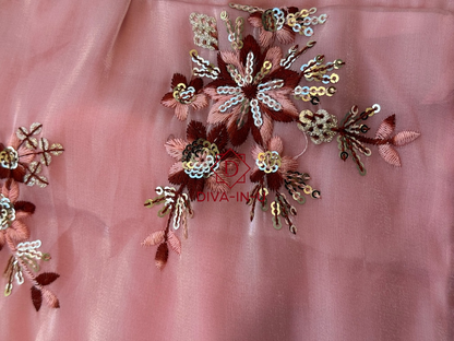 Jimmy Chu Designer Blouse with Puff Sleeves - Pink