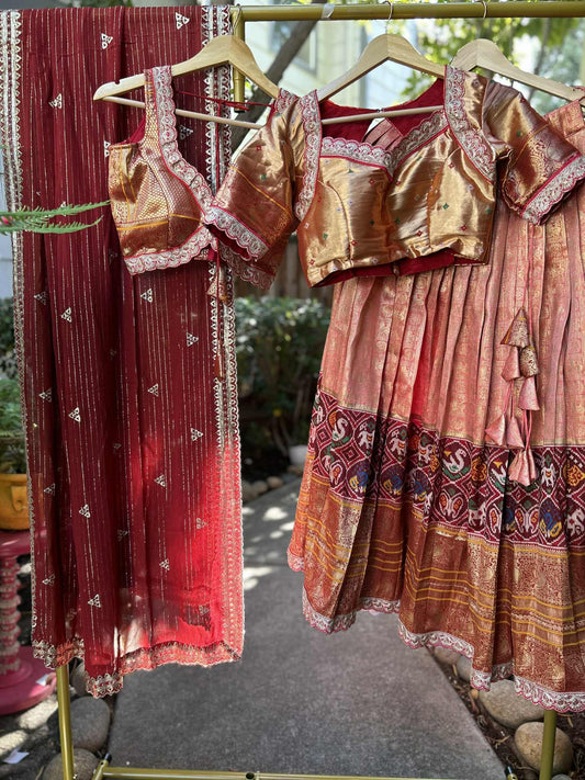 Dharmavaram Pattu Lehanga in Peach
