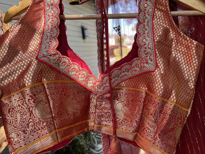 Dharmavaram Pattu Lehanga in Peach