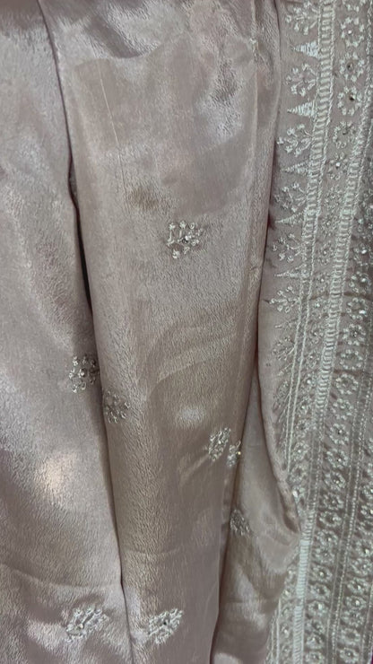 Flowy Party Wear Saree in Plum Wine shade