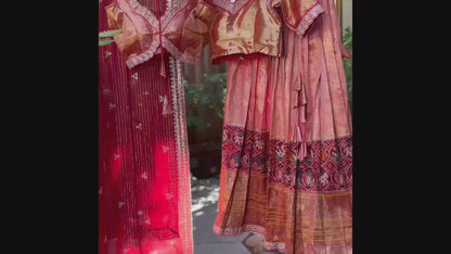 Dharmavaram Pattu Lehanga in Peach
