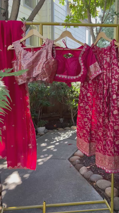 Rani Pink Banarasi Lehanga